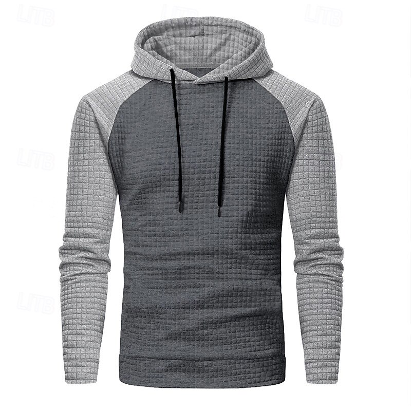 Homens Moletom Estacionar Preto Cinza Claro Cinzento Escuro Cinzento Com Capuz Bloco de cor Com Cordão Desportos e Ar livre Casual Diário Impressão 3D Roupa de rua Roupa de Esporte Casual Outono de 2026 por $19.99 –P28