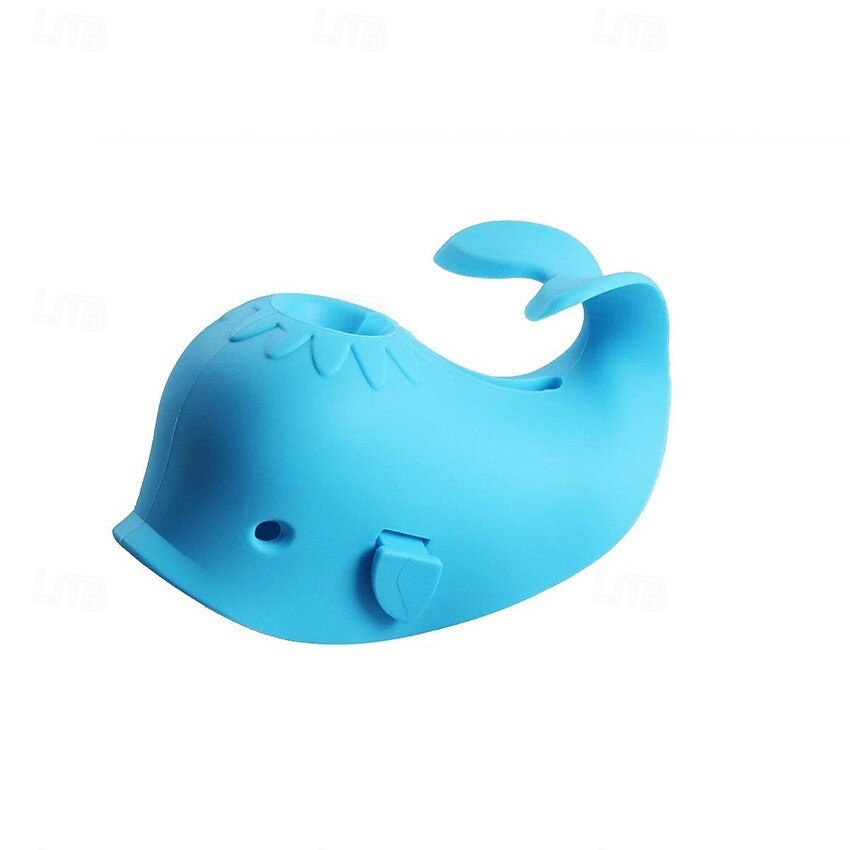 Cubierta de grifo de bañera de silicona con forma de ballena: suave, duradera y segura para los más pequeños, azul &Opciones grises, ideales para la seguridad del baño y el tiempo de juego, cubierta 2026 - $16.99 –P10