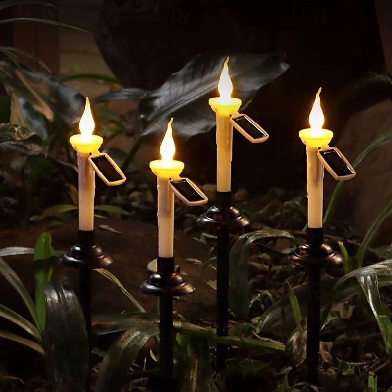 4/6pcs Outdoor Solar Ghost Candle LED Garden Light Home Patio Lawn Landscape Light  Wedding Outdoor Path Camping Atmosphere Waterproof Decoration 2026 - $39.99 –P2