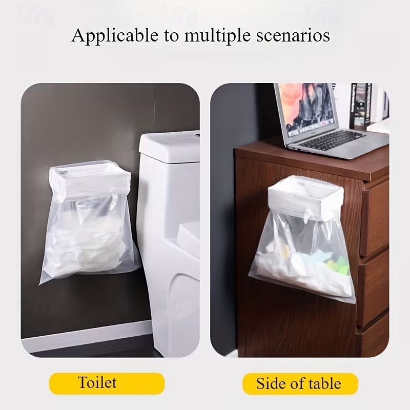 5 kpl kokoontaitettava monitoiminen roskapussiteline seinälle, muovipussiteline kotikeittiöön ja kylpyhuoneeseen, monikäyttöinen roskapussiteline, ei poraamista 2026 - $15.99 –P3