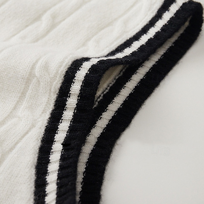 Ανδρικό γιλέκο από κασμίρ υψηλής ποιότητας με λαιμόκοψη V από καθαρό μαλλί, κλασικό πλεκτό πουλόβερ, απαλό, ζεστό, αναπνεύσιμο 2026 - $116.99 –P7