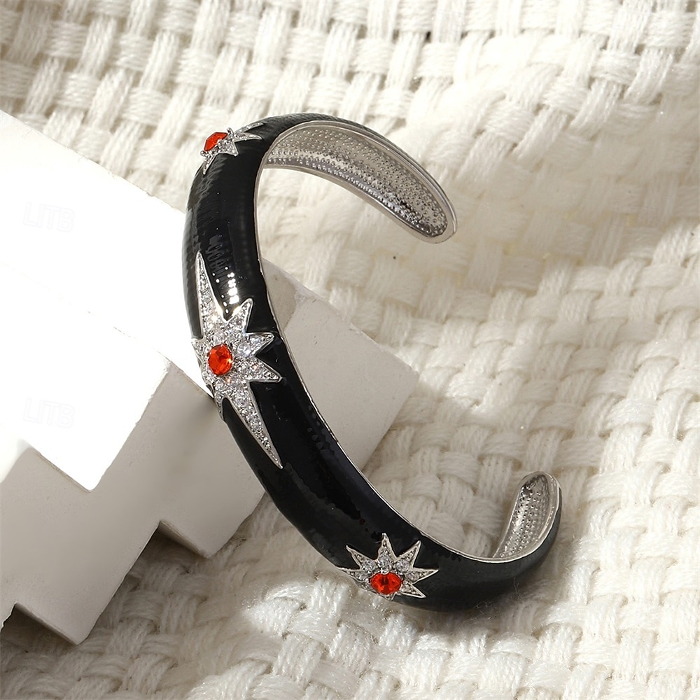 Zirkonium Klassisk Totem-serien Årgang Mote Personalisert Etnisk trendy Chrome Armbånd Smykker Svart / Hvit / Oransje Til Bryllup Fest Engasjement Skoleball 2026 - $17.49 –P4