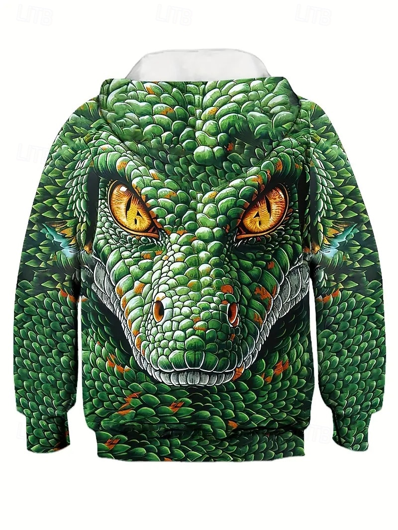 Мальчики 3D Графика Животное Динозавр Толстовка Pullover Длинный рукав 3D печать Весна Осень Спорт Мода Уличный стиль Дети 4-12 лет Капюшон на открытом воздухе Повседневные Стандартный 2026 - $9.99 –P2