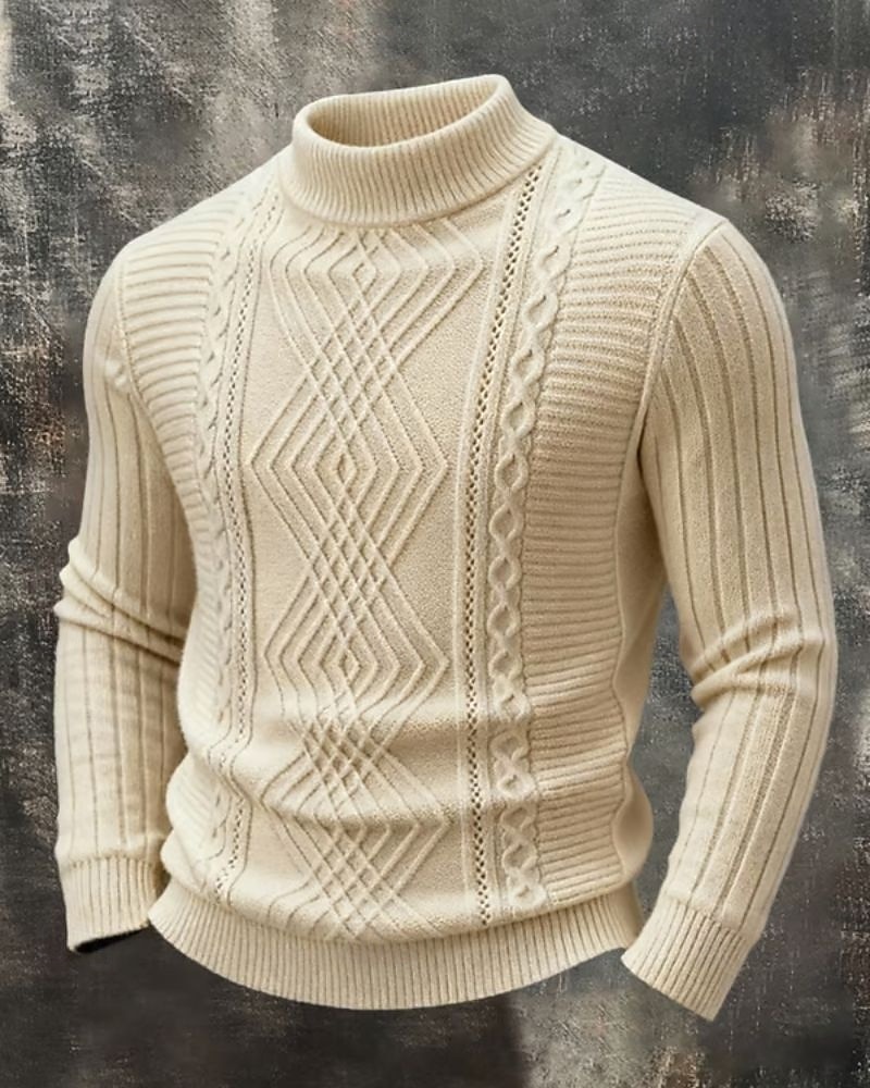 Herren Pullover Strickpullover Gerippt Zopfmuster Stricken Normale Oberteile Gestrickt Einfarbig Stehkragen Mode Streetwear Lässig Alltagskleidung Bekleidung Herbst Winter Blau Schwarz S M L 2026 - $42.99 –P4