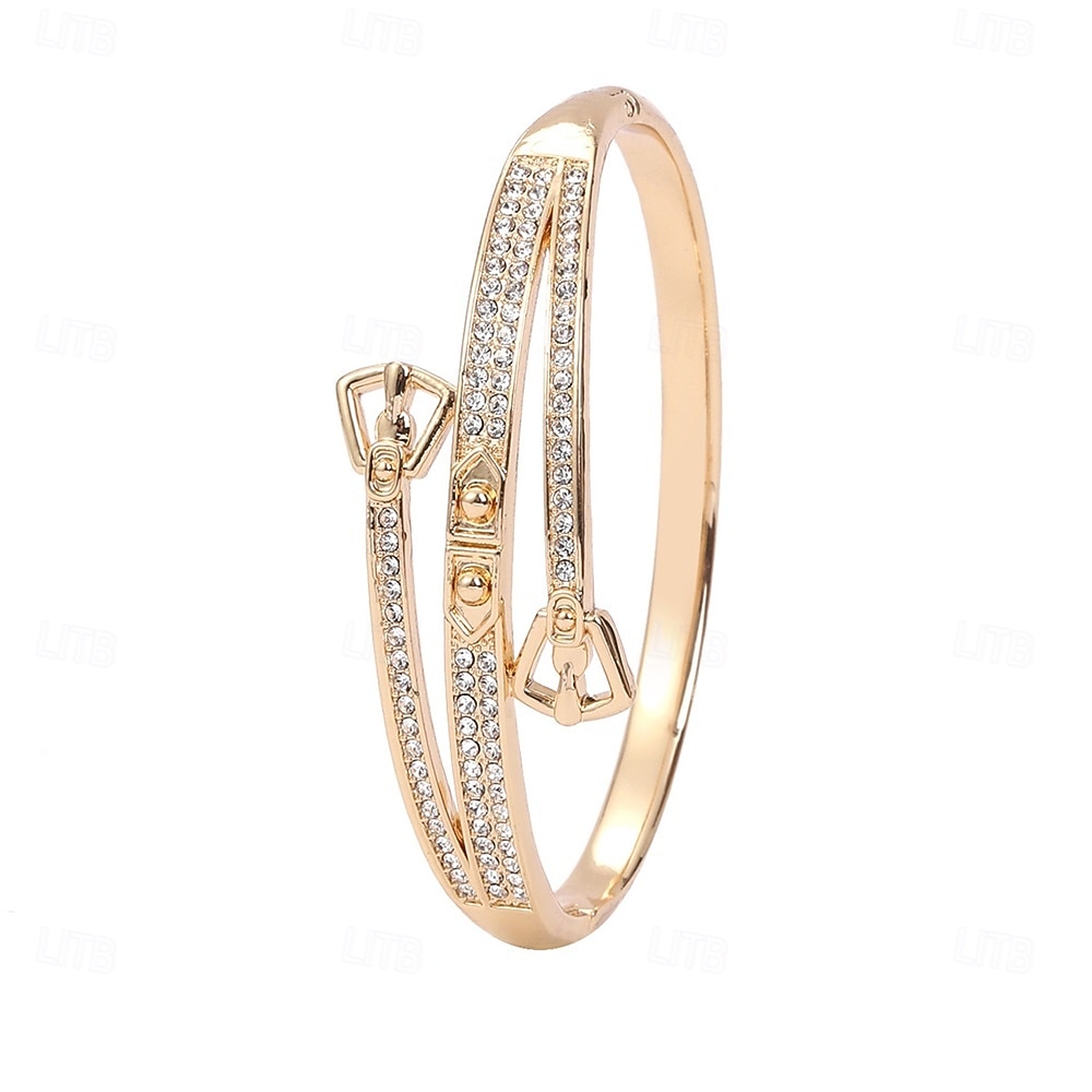 Zircon Classic Totem Series Elegant Fashion Personalized Simple Chrome Bracelet Jewelry Silver / Golden For Wedding Party Engagement Prom 2026 - $11.49 –P5