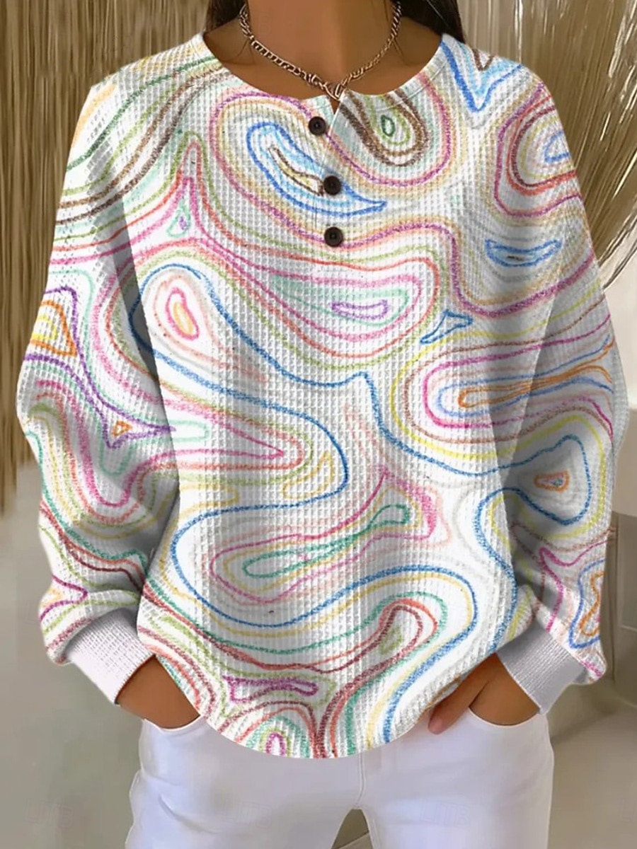 Dames Trui-sweatshirt Casual Lange mouw Ronde hals Normale tops Casual Dagelijks gebruik blauw Wit Blozend Roze Paars Donker Grijs Lente Herfst Winter 2026 - $28.99 –P2