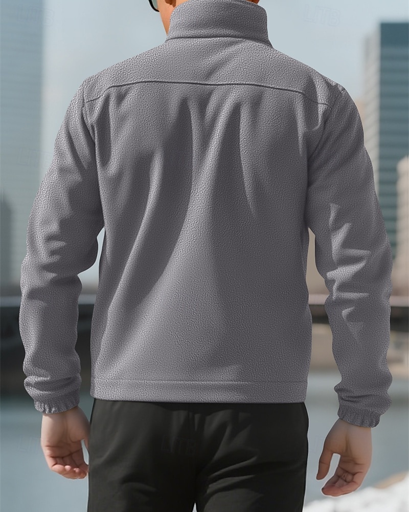 Per uomo Cappotto Invernale Giacca in Pile Giacca Casual All'aperto Quotidiano Calore Termico Tasca Cerniera completa Autunno Inverno Plaid Streetwear Sport e Outdoor Collo alla coreana Regolare del 2026 a $31.99 –P15