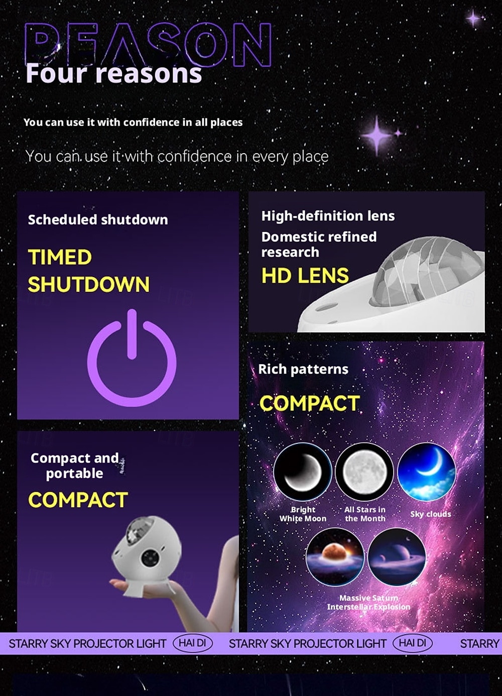 Nieuwe Audio Projectie Licht Bluetooth APP Afstandsbediening Witte Geluid Sfeer Kleine Nachtlamp Nachtlamp Sfeer Licht Thuisbioscoop Verjaardag Valentijnsdag Cadeau 2026 - $41.99 –P8