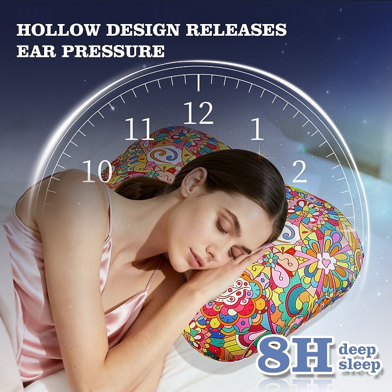 Polštářek do ušního otvoru z polypropylenové bavlny s pomalým odrazem, polštářek ve tvaru slunečnice, opěrný polštářek do ušního otvoru pro spaní na boku, pohodlný polštářek do ušního otvoru pro lepší 2026 - $22.99 –P5
