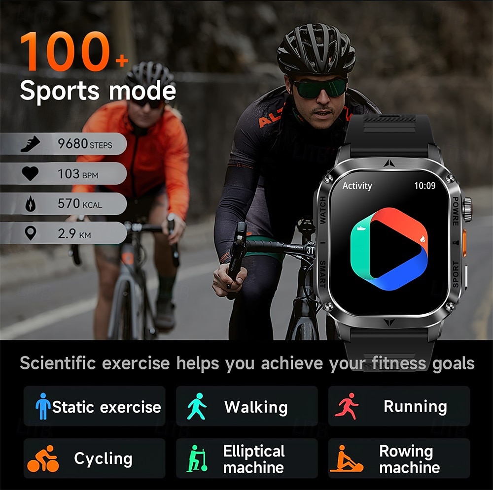 Ceas inteligent A1 1 inch smartwatch pentru fitness ceas de alergare Bluetooth compatibil cu Android iOS bărbați rezistent la apă apeluri hands-free tracker de pași IP 67 carcasa de 40mm Cadou de 2026 - $56.99 –P11