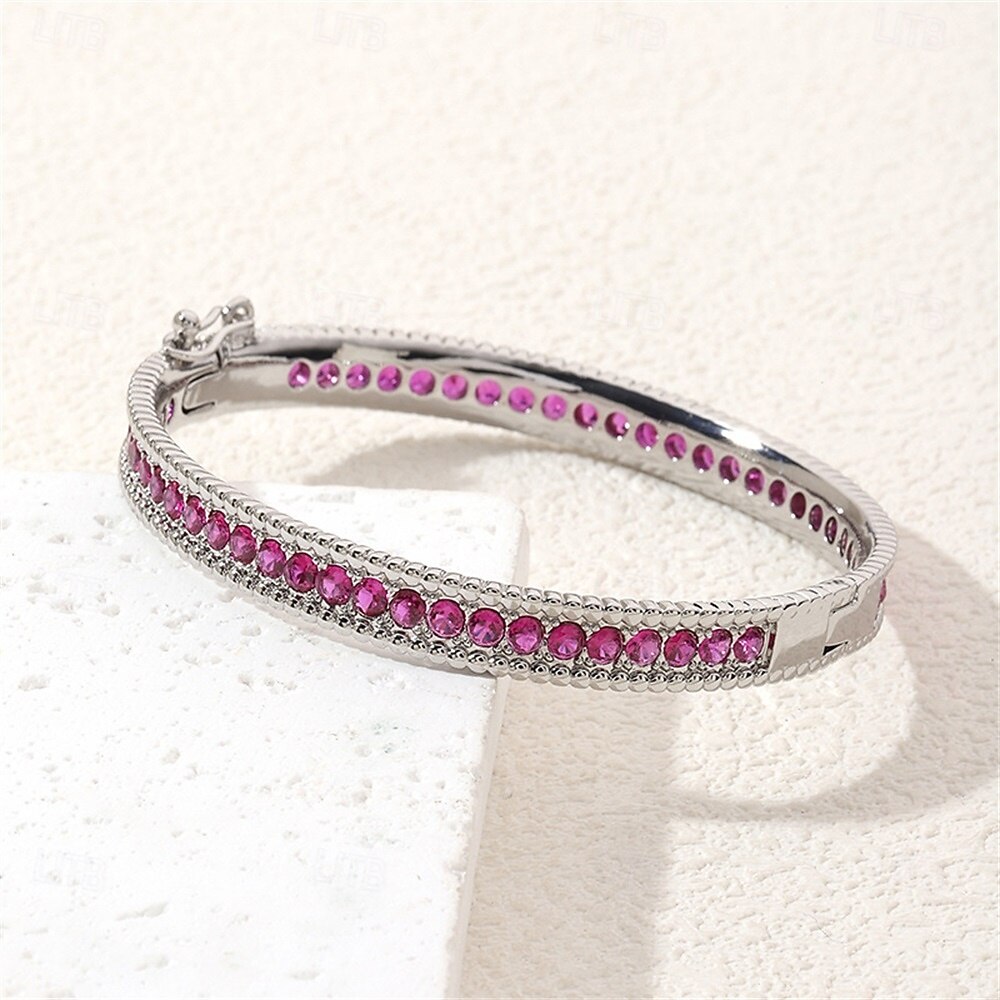 Cirkonium Klasszikus Mini Elegáns Szüret Divat divatba jövő Króm Karkötő ékszerek Ibolya / Kék / Lóhere Kompatibilitás Esküvő Parti Eljegyzés Diákbál 2026 - $14.99 –P5