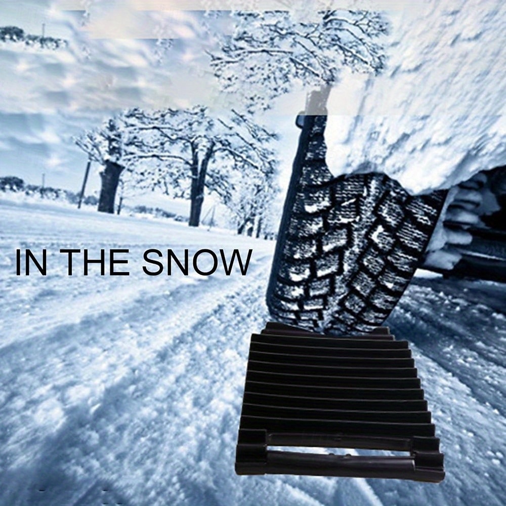 4PCS Multi-functional Portable Tire Rubber Snow Traction Pads Durable and Wear-resistant Outdoor Rescue Pads Anti-slip Sturdy Mats Essential Auto Accessories for Mud Desert Snow and Ice Winter 2025 - $45.99 –P2