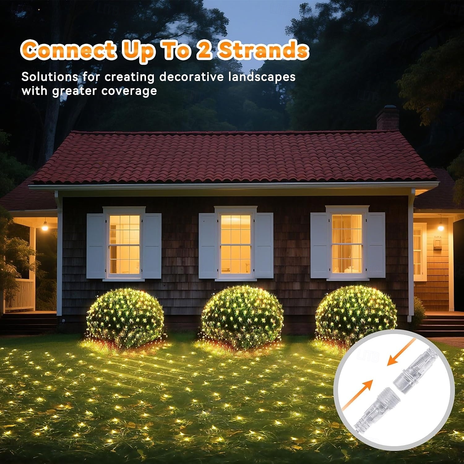 Christmas Net Lights Connectable Waterproof String Light 8 Function Timer Remote Control Wedding Festival Party Atmosphere Decorative Lights Low Voltage Safe Plug in 2025 - $20.99 –P3