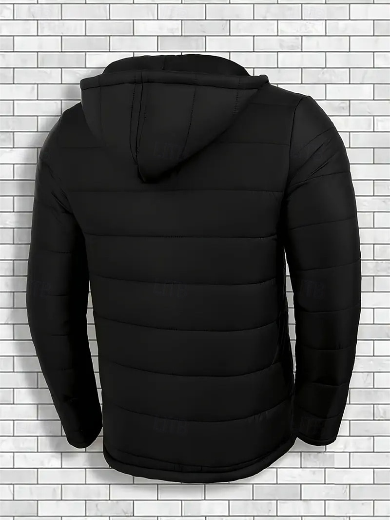 Per uomo Cappotto Invernale Giacca imbottita Giacca Imbottita Tasca Poliestere Vacanza Abbigliamento quotidiano Data Regolare Moda Casual Confortevole Calore Termico Autunno Inverno Colore Solido del 2026 a $37.99 –P3