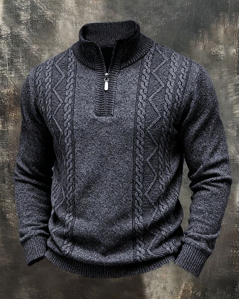 Ανδρικά Πουλόβερ Πουλόβερ Quarter Zip Πλεκτό πουλόβερ Πλεκτό Πουλόβερ Κοτλέ Πλέκω Κανονικά μπλουζάκια Πλεκτό Σκέτο Τρίμηνο φερμουάρ Μοντέρνα Κομψό στυλ street Causal Καθημερινά Ρούχα Ρούχα 2026 - $28.99 –P1