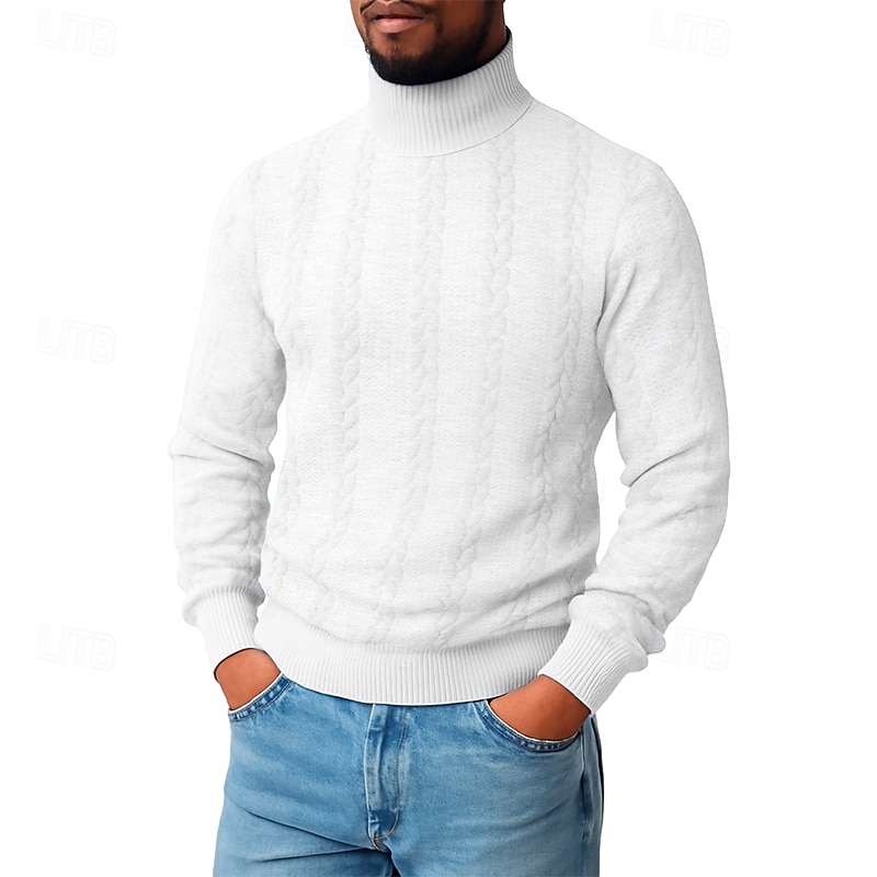 Herr Jacquard Tröja Svart Vit Orange Kaki Grå Kinakrage Slät Strukturerad Sport & Utomhus Ledigt Dagligen Streetwear Häftig Sportkläder Vår & Höst Kläder Pull Tröjor 2026 - $18.49 –P2