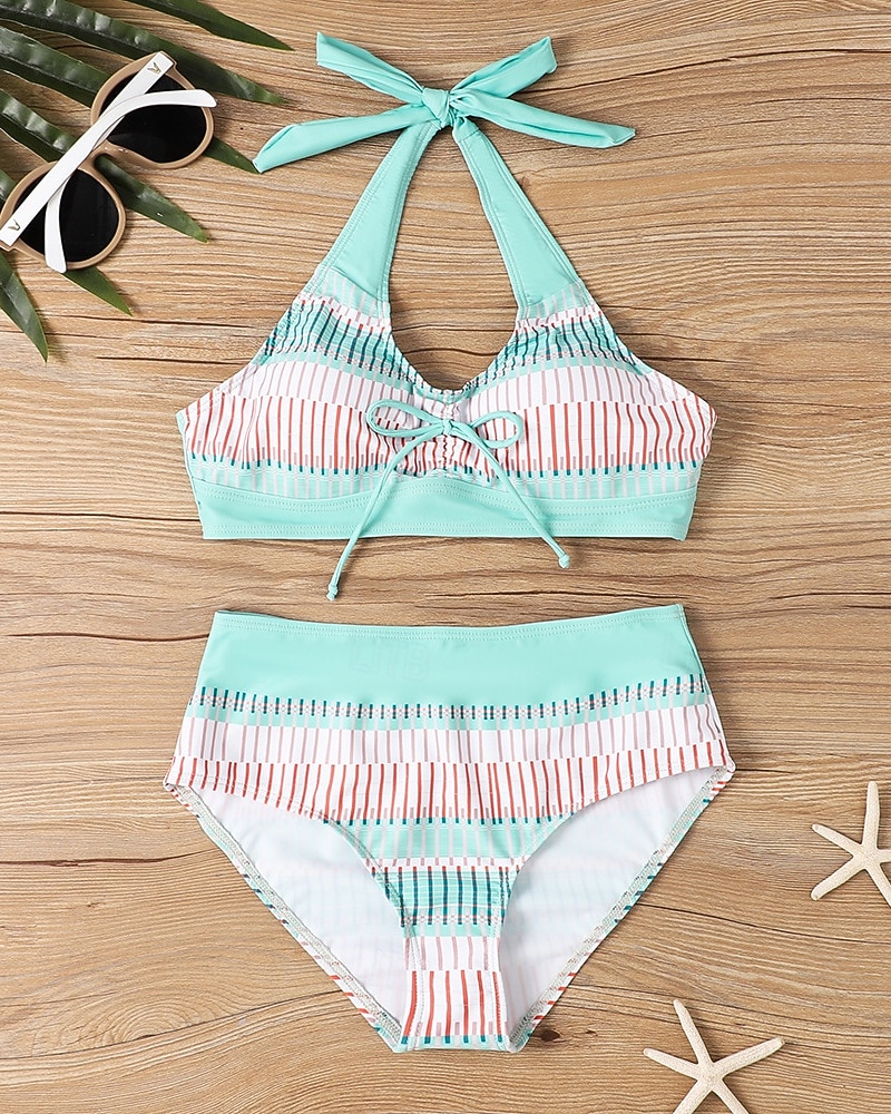 Per donna Costumi da bagno Due pezzi Birichino Costume da bagno Senza schiena Vacanza Abbigliamento da Spiaggia Floreale All'americana Senza Maniche Costumi da bagno del 2026 a $22.99 –P11