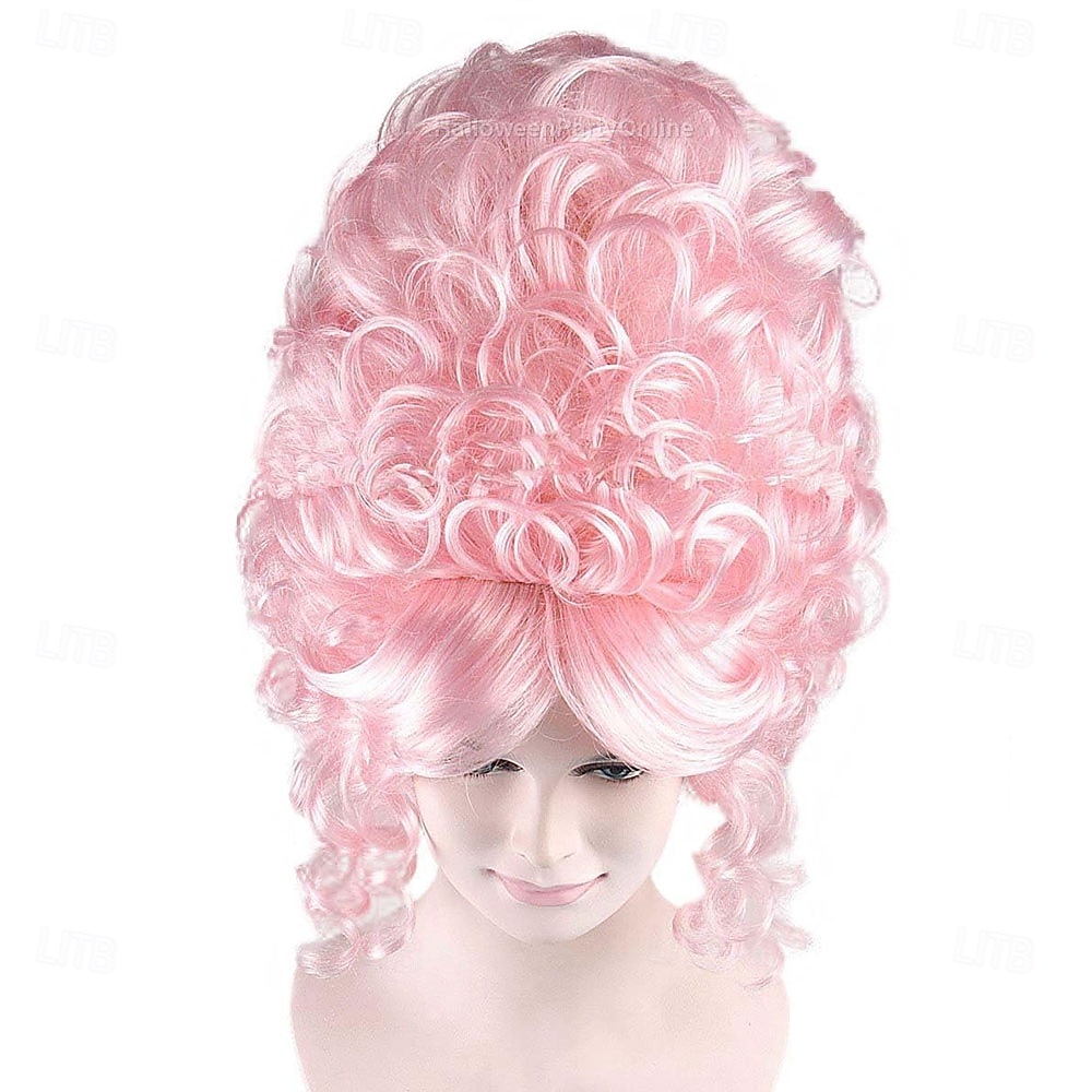Peruca Estilo Rococó Revolução Francesa Para Mulheres Cosplay de Personagem Rainha Peruca Com Touca Sem Capas de Fibra Sintética de 2026 por $24.99 –P7