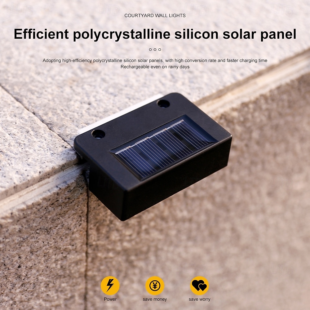 4PCS Sola Powered Waterproof Outdoor Wall Lights 1/2/3/4 LED for Villa Gardens Staircases Balconies Fences Porch Decoration Lighting 2026 - $23.99 –P7
