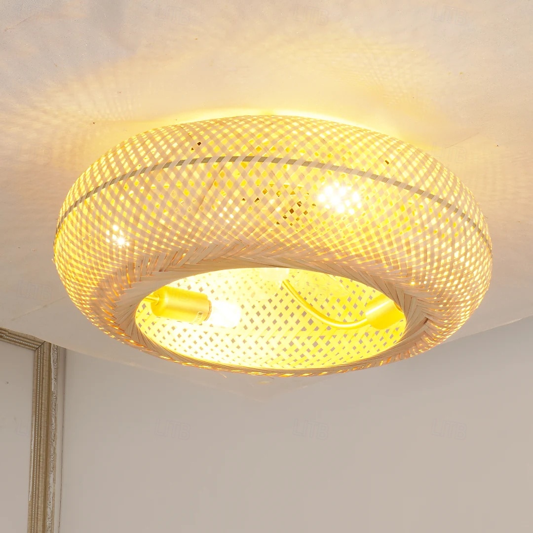 ventilatore da soffitto in bambù con luce del 2026 a $230.29 –P9