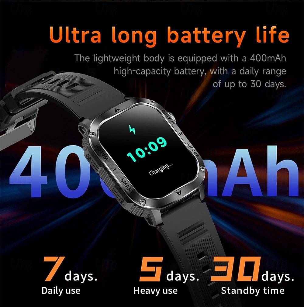 Ceas inteligent A1 1 inch smartwatch pentru fitness ceas de alergare Bluetooth compatibil cu Android iOS bărbați rezistent la apă apeluri hands-free tracker de pași IP 67 carcasa de 40mm Cadou de 2026 - $56.99 –P7