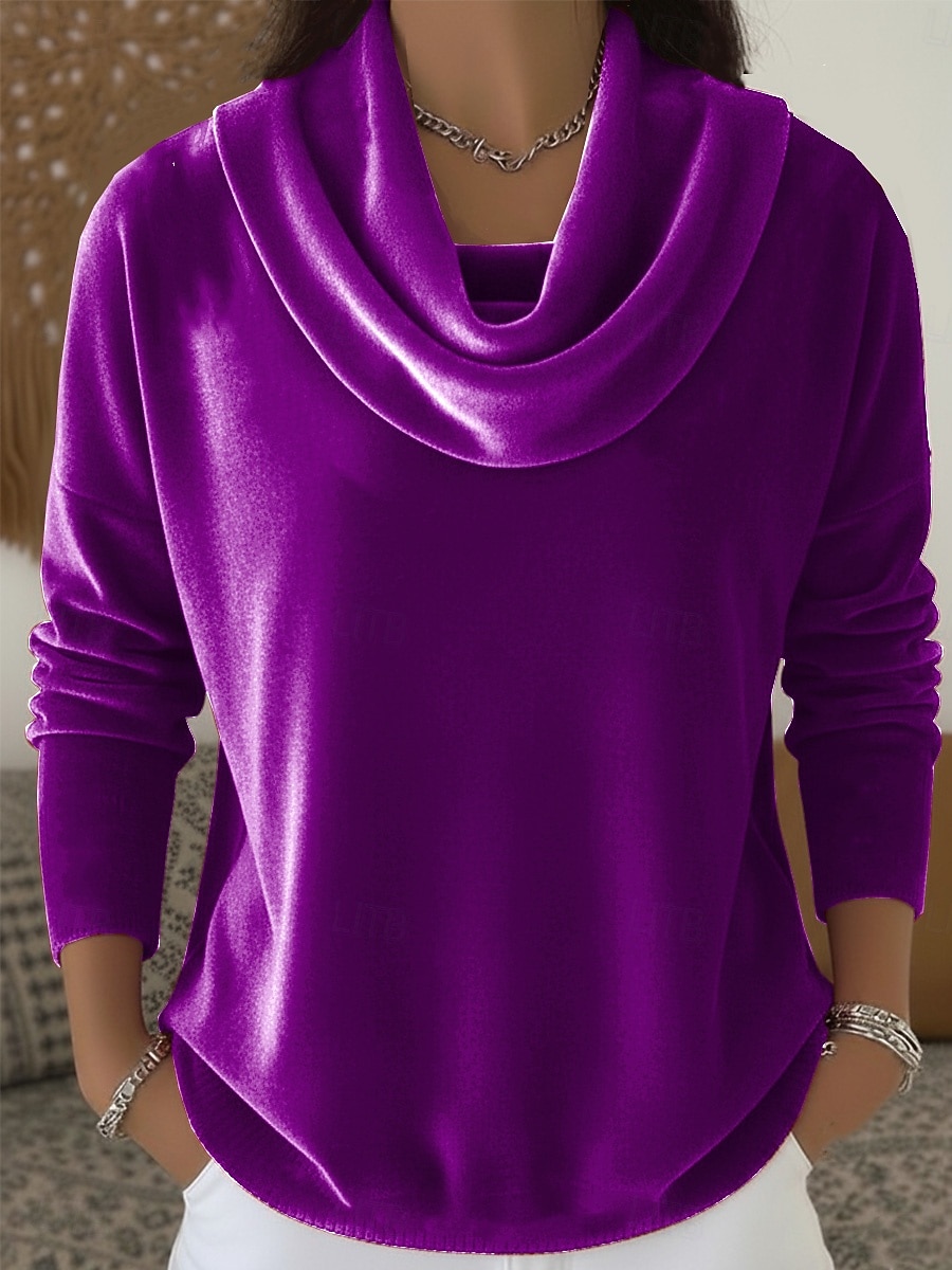 Νέος Χρόνος Γυναικεία Βελούδο Κομψό Με σούρα στο λαιμό Βραδινό Πάρτυ Επισκέπτης γάμου Αργίες Θαλασσί Κρασί Πράσινο Σμαραγδί Βυσσινί Χρυσό Φθινόπωρο Χειμώνας 2026 - $32.99 –P4