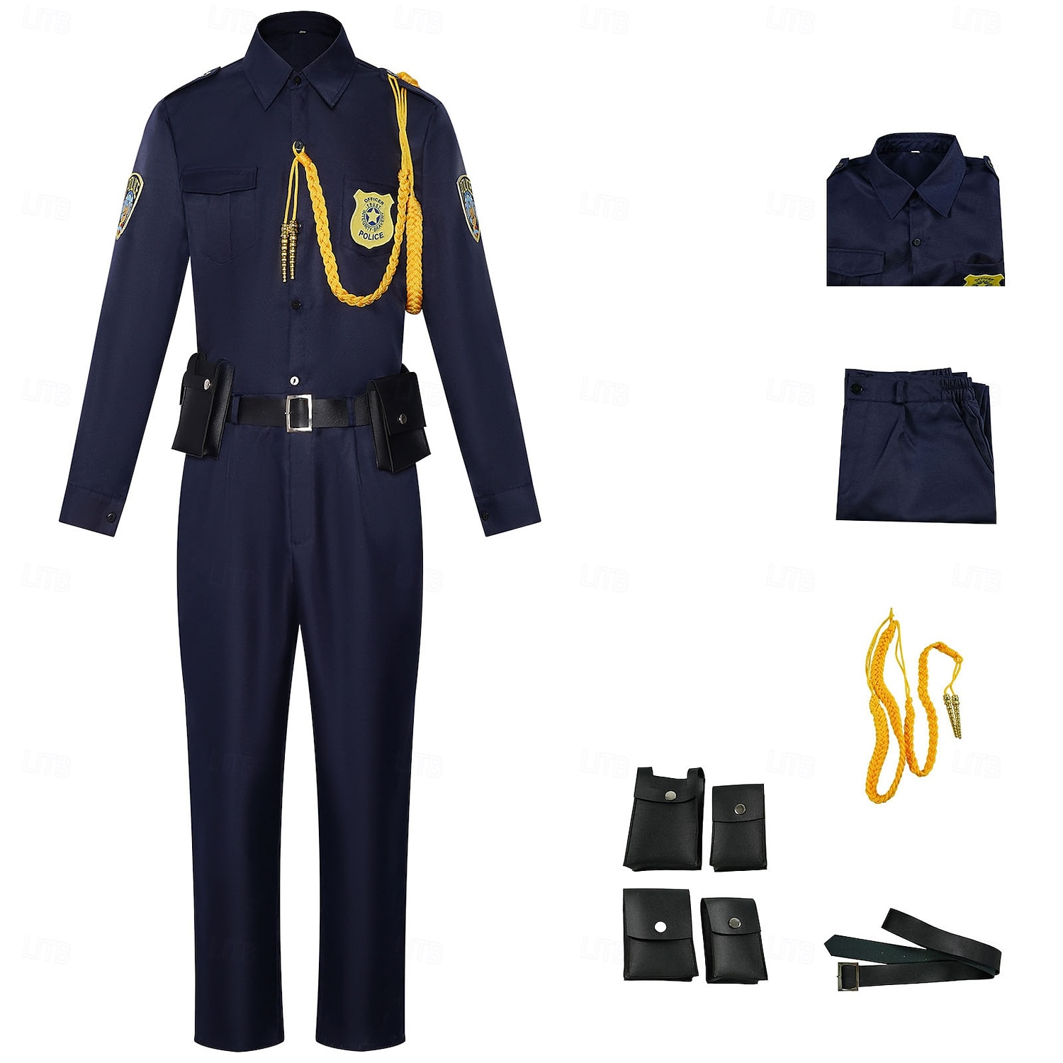 Dierendetective politieagent Konijnenofficier rode vos Fancy kostuum Uniform Carnavalskostuum Cosplay Kostuum for Voor heren Dames Volwassenen Halloween Carnaval Feest Prestatie 2026 - $65.99 –P2