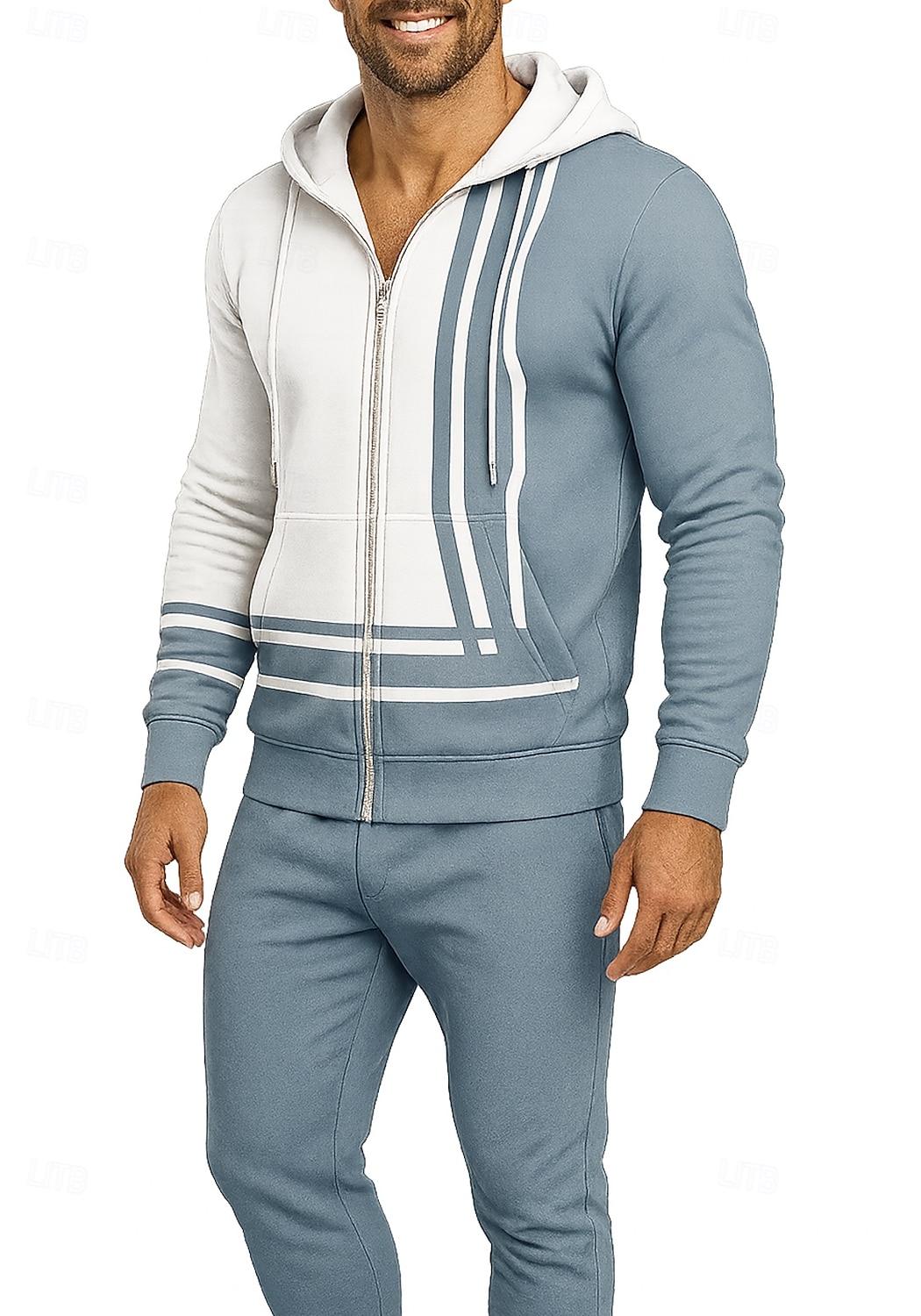 Pánské Kapuce Tepláková souprava Dvoudílná tepláková souprava Šňůrky Zapni Barevné bloky Celotělové oblečení Podzim Zima Žlutá Červená Určení Venkovní Cestování Lehká váha Módní Dlouhý rukáv Sport 2026 - $47.99 –P3