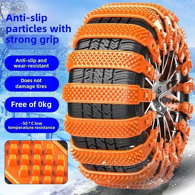 10pcs Heavy-Duty Reusable Anti-Slip Snow Tire Chains - Durable Plastic Suitable for ATVs Cars Trucks & SUVs - Essential Emergency Driving Safety Accessory (Recommended for 315/35 to 21 Size Tyres) 2026 - $15.99 –P1