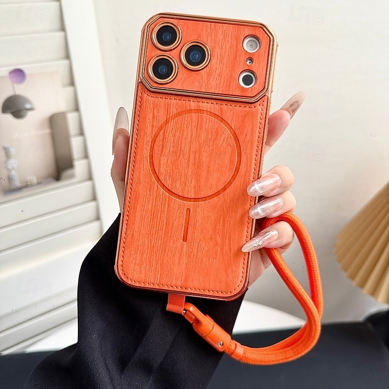 telefon Maska Pentru iPhone 17 Pro Max 17 Air 16 15 14 Pro Max Plus 13 Pro Max Capac Spate Acceptă încărcarea fără fir cu curea de mână Anti Șoc Retro Placare 2026 - $14.99 –P3