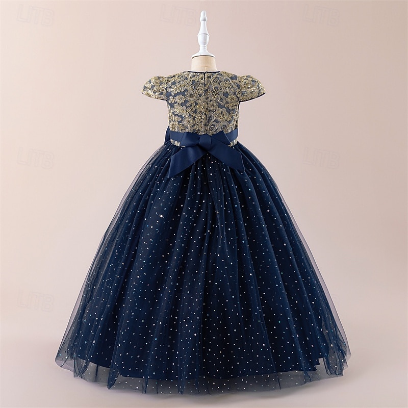 Enfants Fille Robe Robe de Soirée Couleur Unie Sans manches Formel Performance Occasion Spéciale Noeud de cravate Mode Quotidien Princesse Polyester Maxi Robe de Soirée Robe évasée Robe en Tulle Ét de 2026 ? $45.99 –P9