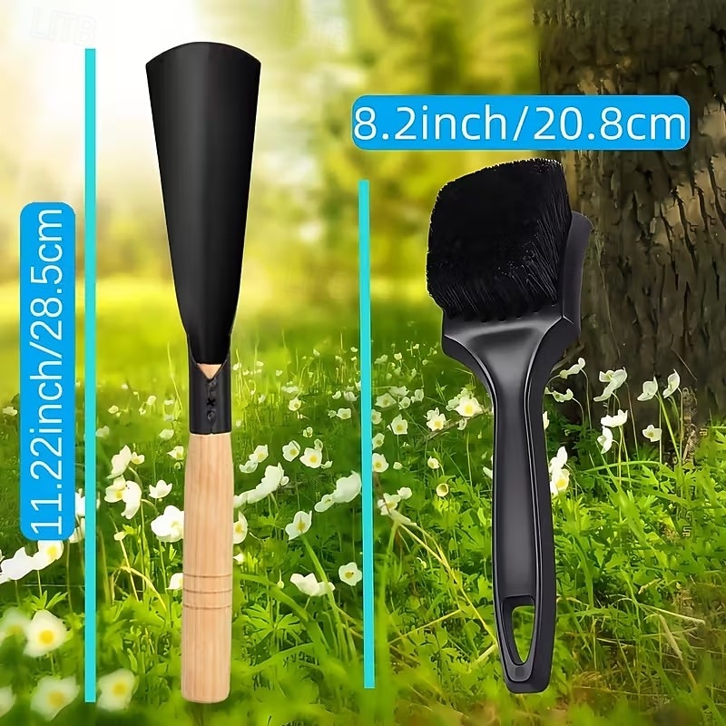 2 részes fűnyíró kasza tisztítókefe készlet - strapabíró fémszerkezet, ergonomikus fogantyú és tartós sörték a hatékony tisztításért, továbbfejlesztett kialakítás a fűnyíró karbantartásához 2026 - $15.99 –P3