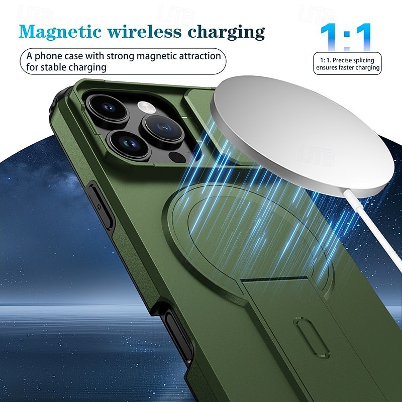 Phone Case For iPhone 16 15 14 Pro Max Plus 16e 13 Pro Max Back Cover with Stand Holder Shockproof Armor PC PU Leather 2026 - $13.99 –P6