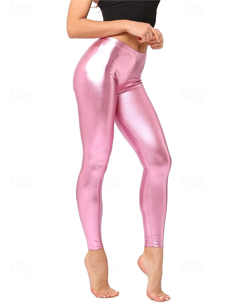 Women's Leggings Fashion Streetwear Full Length Medium Waist Plain Pocket Elastic Waist Comfortable High Elasticity Daily Outdoor Vacation Blue Pink Red Green Fall Winter Loose Fit 2026 - $12.99 –P1