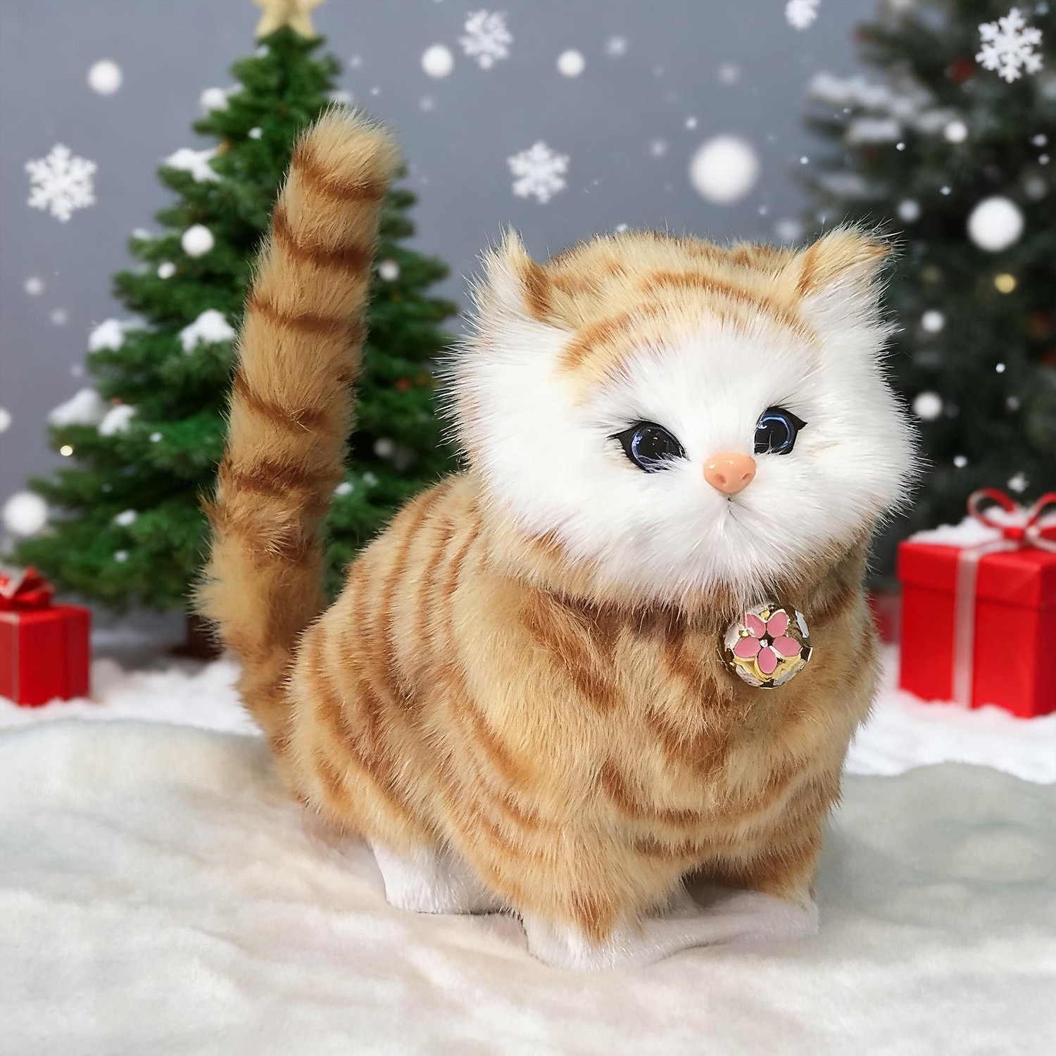 Ideal Christmas Gifts for Grandkids Girls Boys, Lovely Simulation Animal Doll Plush Cat Toy with Sound Kids Toy Decorations Stuffed Toys 2025 - $17.49 –P3