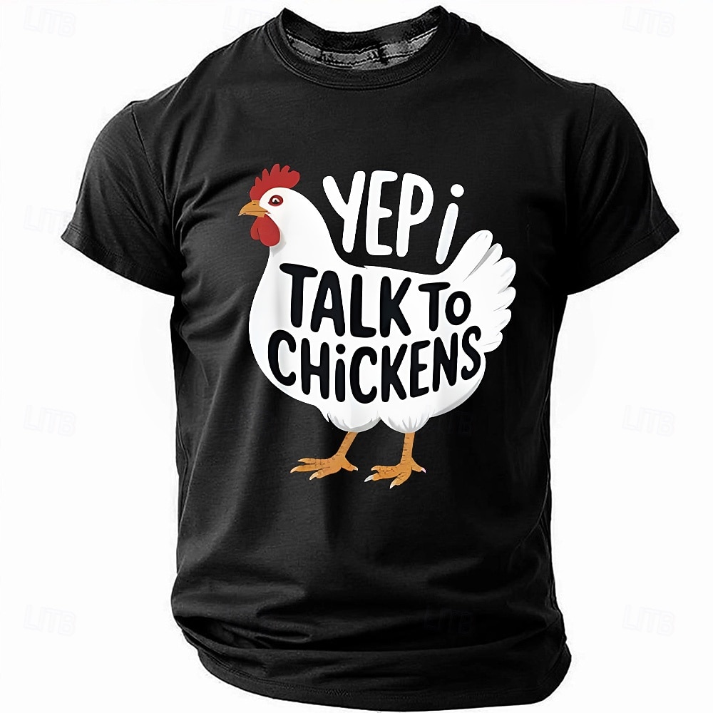 Funny Chicken T-shirt, Yep I Talk to Chickens Shirt, Poultry Farmer Humor Tee, Cute Farm Animal Graphic Gift for Men, Chicken Lover Farm Life Apparel, Sizes S M L XL XXL XXXL 2026 - $21.99 –P1