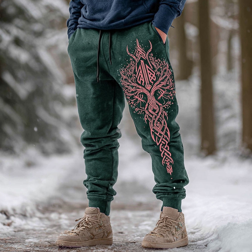 Per uomo Vichingo Albero della vita Arte celtica Pantaloni da tuta Joggers Pantaloni Misura del girovita medio Vita elastica con coulisse Vintage Retrò All'aperto Campeggio & Escursionismo Caccia del 2026 a $24.99 –P2