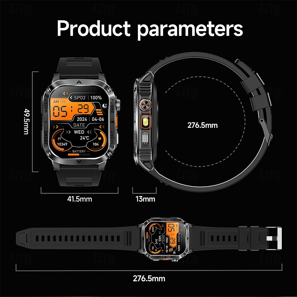 Ceas inteligent A1 1 inch smartwatch pentru fitness ceas de alergare Bluetooth compatibil cu Android iOS bărbați rezistent la apă apeluri hands-free tracker de pași IP 67 carcasa de 40mm Cadou de 2026 - $56.99 –P17