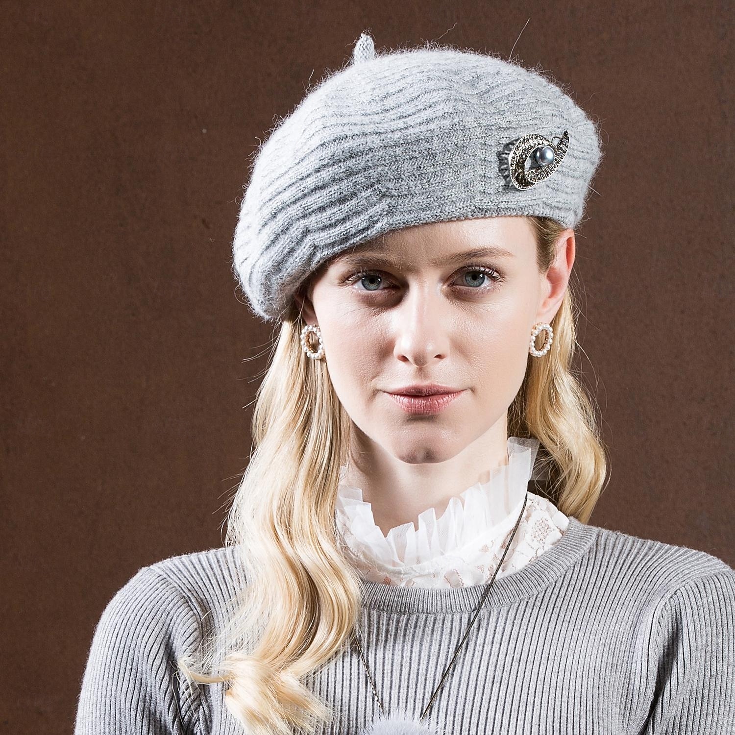 Hats synthetic fibre Beret Hat Floppy Hat Casual Holiday Classical Classic With Crystals Pure Color Headpiece Headwear 2026 - $28.99 –P1