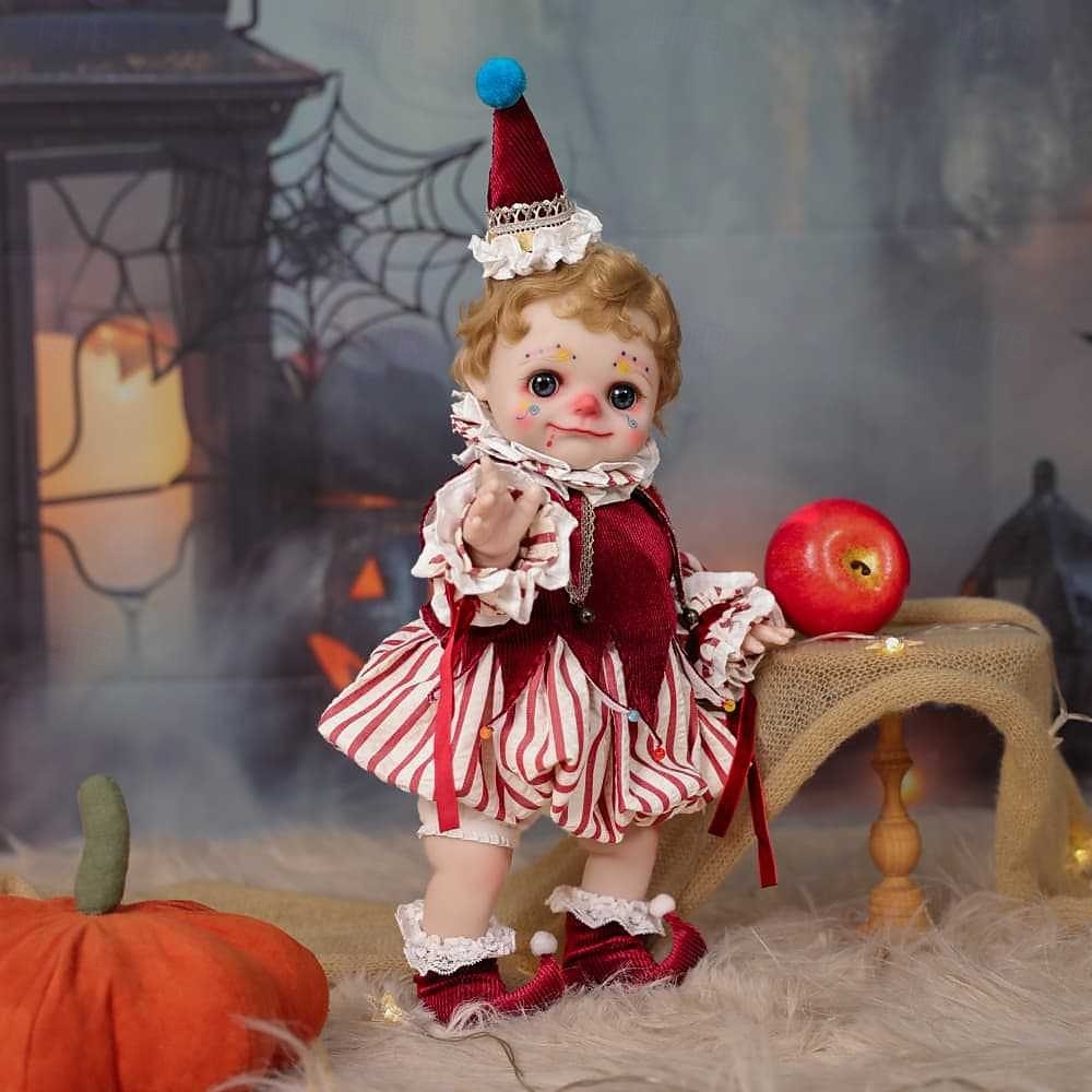 Poupées Filles Clown Reborn de 18 Pouces avec Cheveux Bouclés Chapeau à Carreaux Costume de Clown et Mini Tambour Poupées pour Filles de 5 Ans Cadeau de Noël pour Parents et Collectionneurs de 2025 ? $147.99 –P7