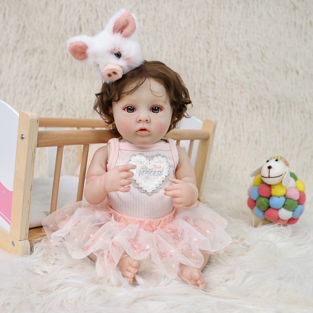 Bambole Reborn - Bambola Realistica da 22 Pollici Ragazza con Corpo Morbido e Capelli Ricci Biondi Sveglia Bebe Reborn di Silicona Bambole di Vita Reale con Scatola Regalo per Bambini di 3 Anni del 2026 a $95.99 –P7