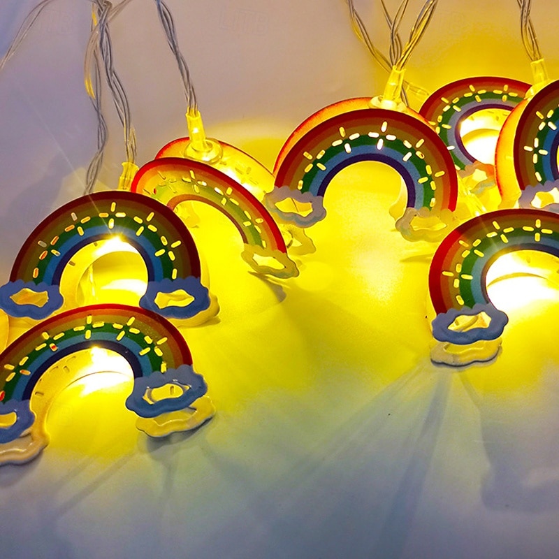 Luci a stringa fatate LED arco di ferro 1.5m 10 LED funziona a batteria decorativa luci da appendere per festa di capodanno matrimonio stanza dei bambini del 2026 a $17.99 –P4