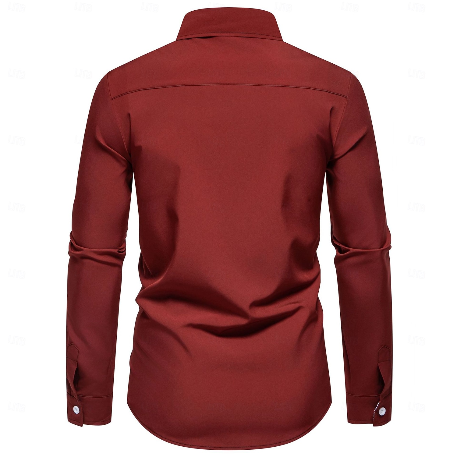 Men's Shirt Dress Shirt Casual Shirt Button Up Shirt Plain Formal Wedding Blue White Red Long Sleeve Lapel Summer Spring Clothing Apparel Patchwork 2026 - $26.99 –P2