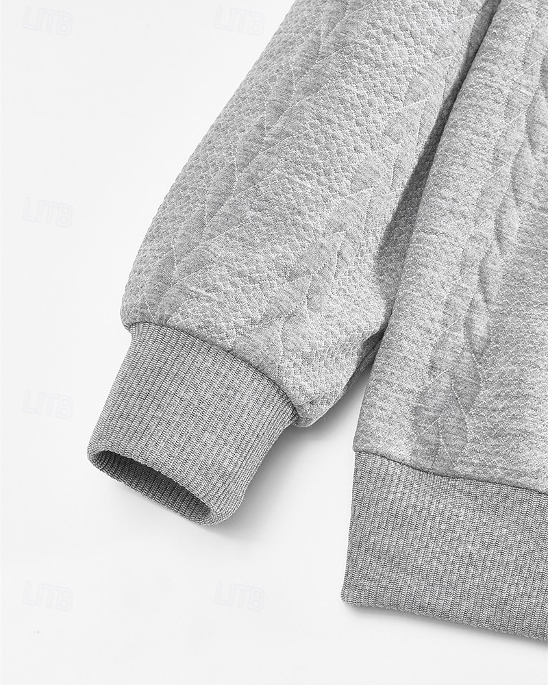 Homme Sweat-shirt Pull Sweat-shirt quart de fermeture éclair Noir Blanche bleu marine Kaki Gris Demi-zip Uni Jacquard Sport & Loisir Occasionnel Quotidien Streetwear Basique Occasionnel Automne Hiver de 2026 ? $30.99 –P6