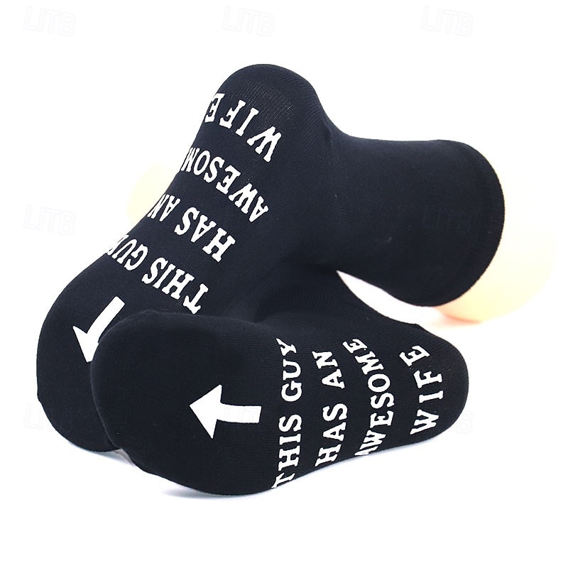 Funny Gifts for Men Dad Husband Funny Cotton Novelty Socks Breathable Funky 6-11 Valentines Birthday Gifts 2026 - $13.49 –P3