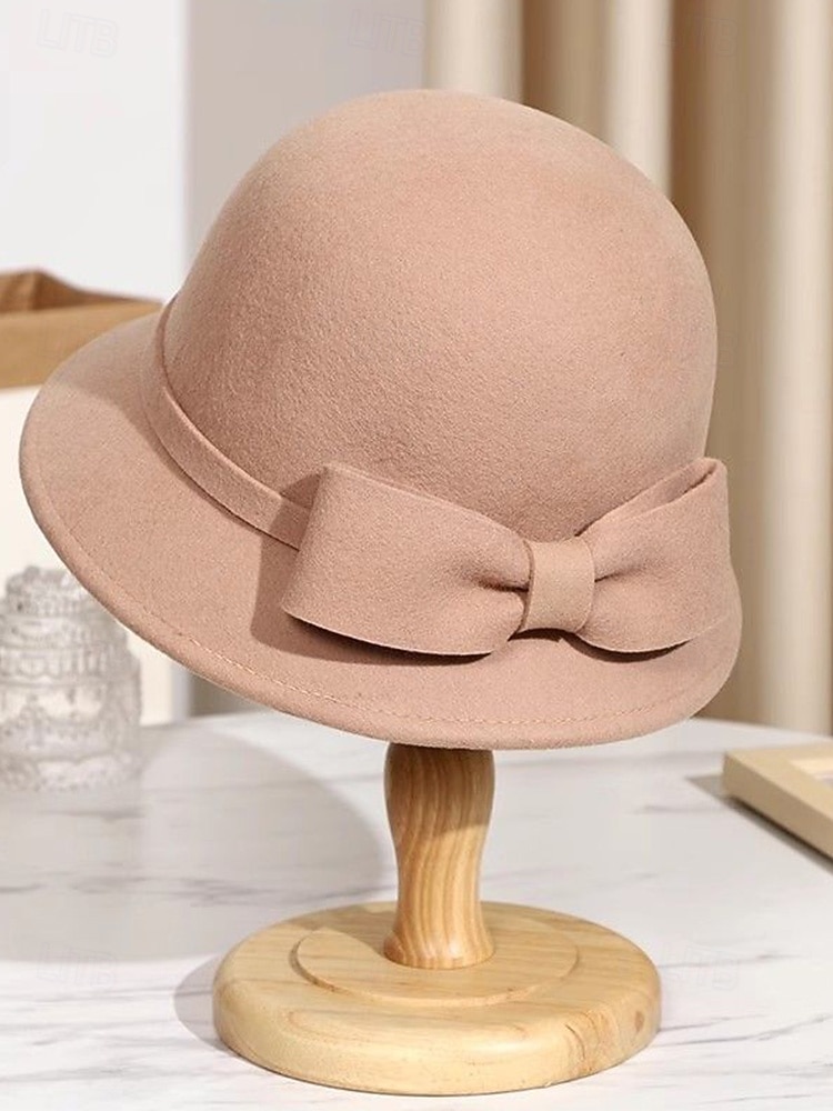 Polyester clochehoed voor dames met strik, elegant en stijlvol, verkrijgbaar in meerdere kleuren, perfect voor casual en formele gelegenheden 2026 - $34.99 –P8