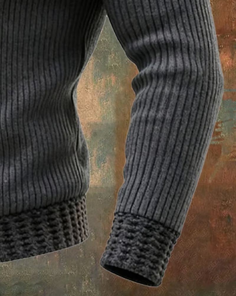 Homens Suéter Pulôver suéter Suéter de malha Estriado Tricotar Tops regulares Tricotado Côr Sólida Gola Alta Moda Roupa de rua Casual Roupa Diária Roupa Outono Outono & inverno Preto Vermelho M L XL de 2026 por $39.99 –P4