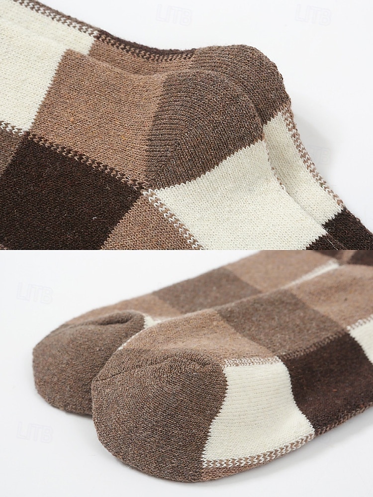 skarpetki męskie z mieszanki bawełny, zestaw 5 par, wiele opcji kolorystycznych i wzorów, wygodne i stylowe do noszenia na co dzień i zimą 2026 - $11.99 –P7