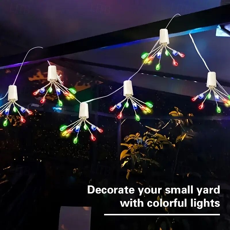 LED Fairy String Lights Remote Control 8 Modes Fireworks Lights 3m 100LED Firecracker String Lights USB Powered for Christma Wedding Birthday Valentine Day New Year Indoor Outdoor Decoration 2026 - $17.99 –P5