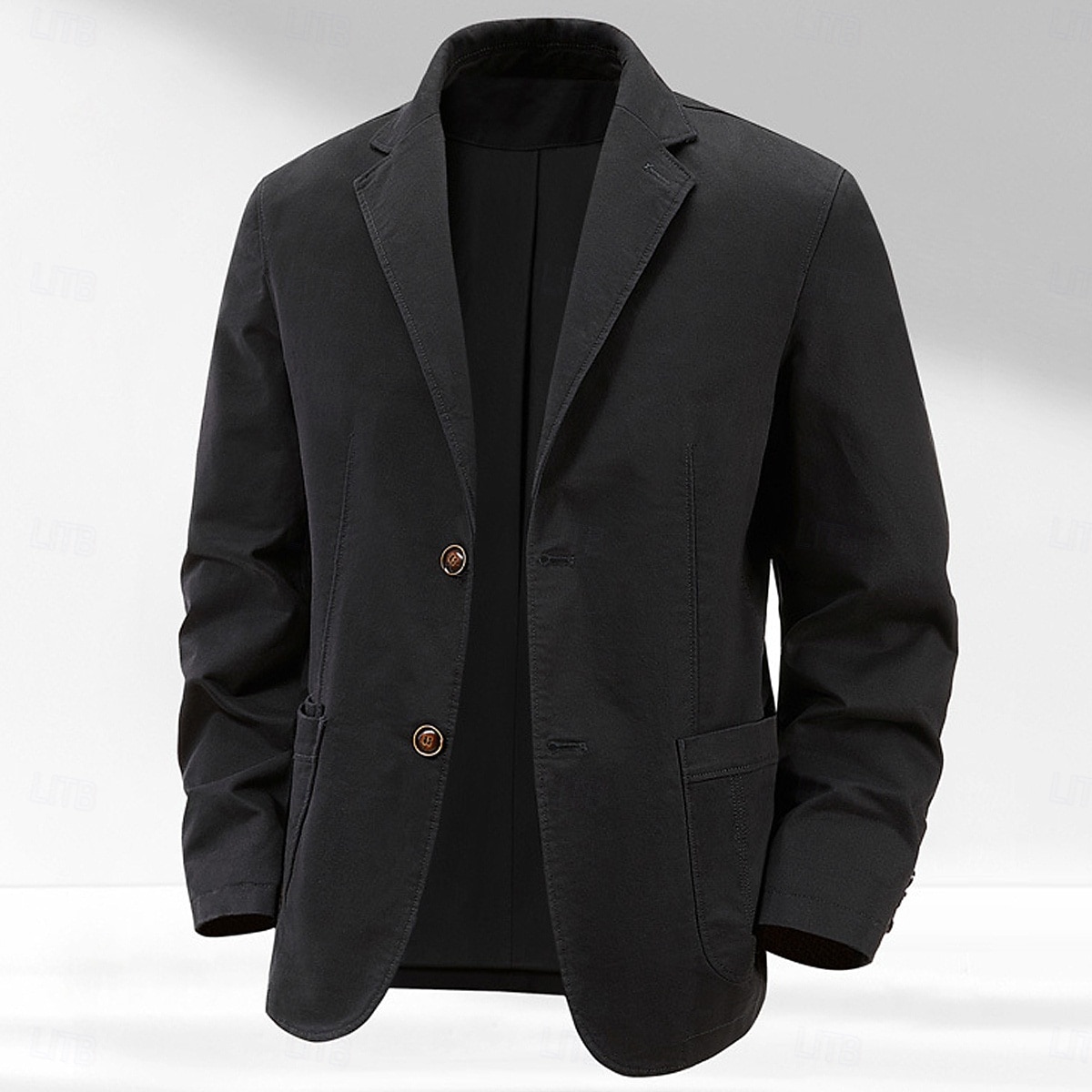 Men's Lightweight Jacket Blazer Work Casual Daily Pocket Classic & Timeless Outdoor Spring & Summer Fall & Winter Polyester Solid Color Pocket Thermal Warm Casual / Daily Single Breasted Two-button 2026 - $61.99 –P5